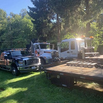 K2 Crane & Cartage truck on a job